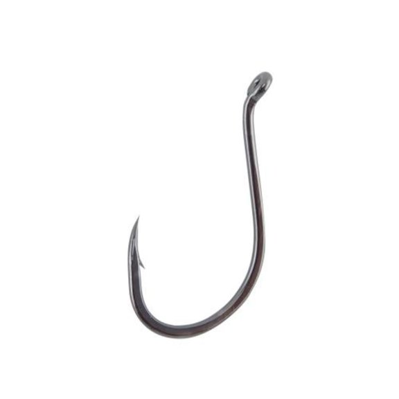 Gamakatsu Octopus Hook, Barbed, Needle Point, Ringed Eye, Size 7/0, 25pk, Black