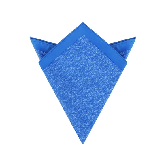 INSPIRE CHIC Men's Pocket Squares Contrast Color Silky Solid Color Edge Handkerchiefs for Wedding Party One Size Blue