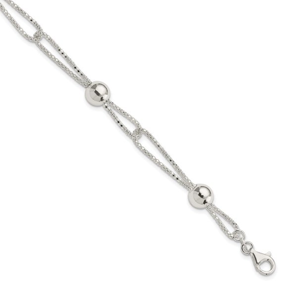 Auriga Fine Jewelry 925 Sterling Silver Fancy Bracelet 7.75inch for Women