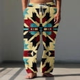 thumbnail image 1 of Pantalones largos para hombre, cintura elástica, transpirables, cómodos, suaves, informales, de playa, de poliéster., 1 of 5