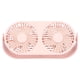 thumbnail image 1 of Ventilador ajustable, ventilador de escritorio de doble cabezal rosa Ventilador de doble cabezal Rendimiento comprobado, 1 of 12