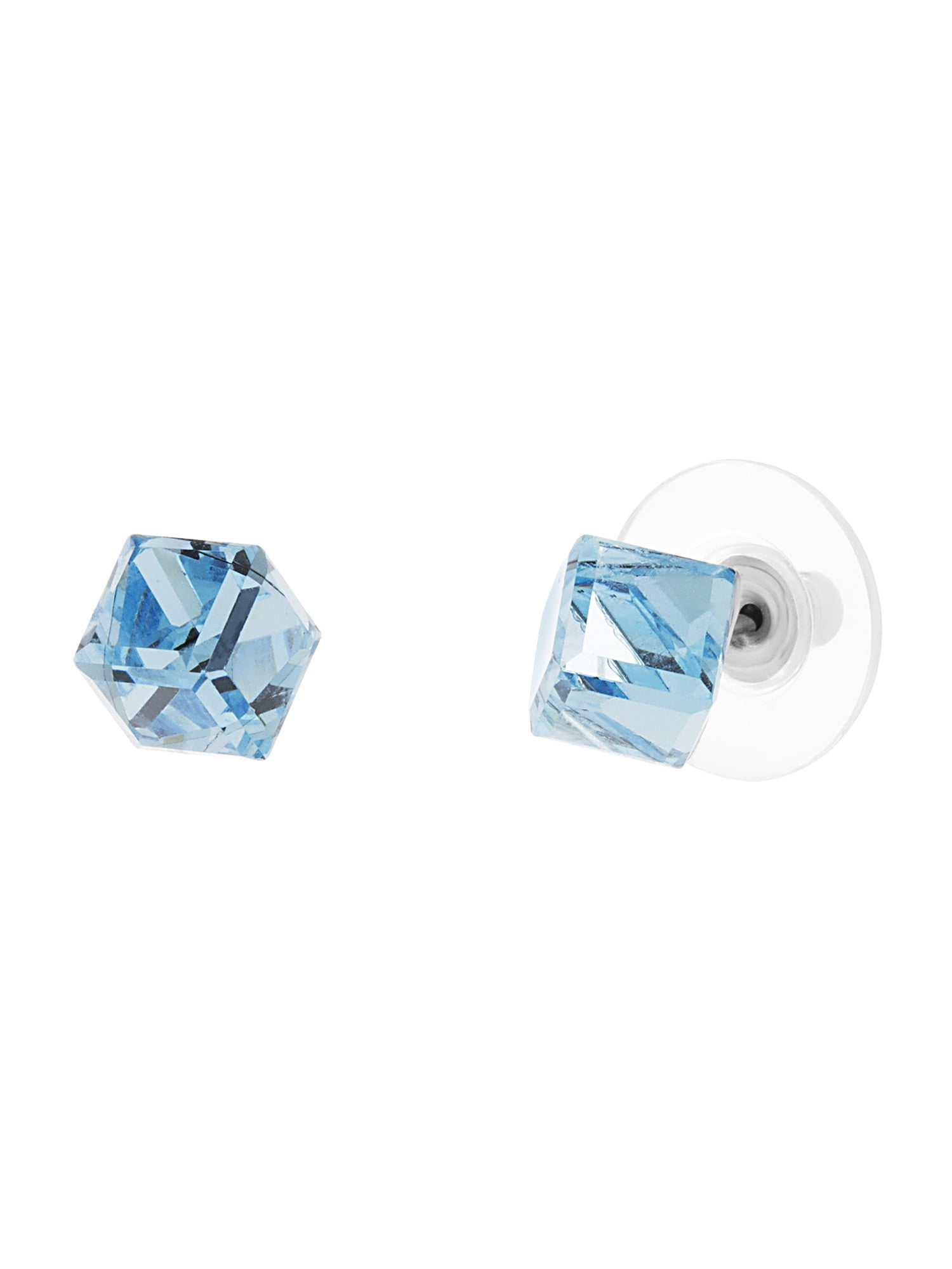 Lesa Michele Cube Shaped Aquamarine Stud Earrings Set Made with ...