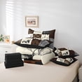thumbnail image 6 of Feelyou Wildlife Bear Teens Bedding Comforter Set 7pcs, Vintage Buffalo Plaid Queen Bedding Sets, Rustic Farmhouse Theme Reversible Queen Sheet Sets, Luxury Bedroom Decor, 6 of 8