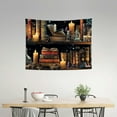thumbnail image 2 of FCXZI   Magic Bookshelf Tapestry Magical Witchy Potion Dark Hippie Haloween Tapestries Wall Hanging Gothic Skull Black Cat Library Book Tapestry for Bedroom Living Room Dorm  40*30in, 2 of 6