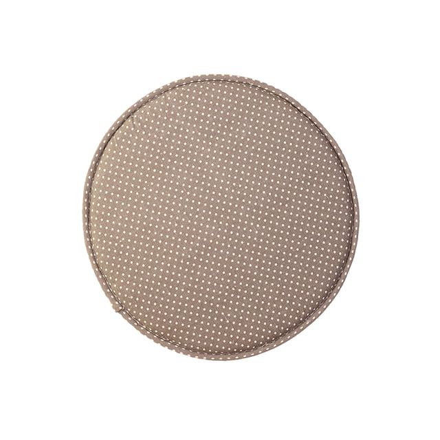 Bearachild Cojín de asiento de 12,9 pulgadas con correas, almohadilla de algodón para silla, alfombrilla de taburete de grosor, suave, Decoración del hogar punto gris Diámetro 33cm