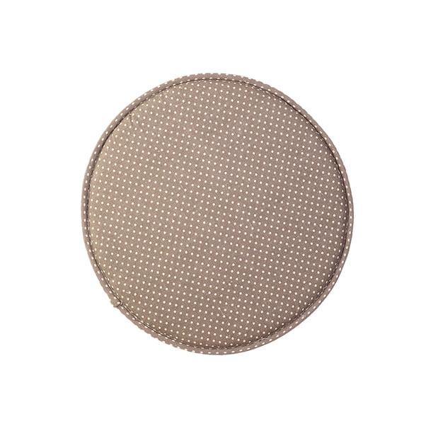 Advancent Cojín de asiento 12,9 con correas, almohadilla de algodón antideslizante para silla, alfombrilla de taburete de espesor, Decoración del hogar punto gris Diámetro 33cm