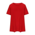 thumbnail image 4 of Hvyesh Women's Plus Size Tops Dressy Short Sleeve Tunic Tops 2025 Summer Casual Tee Shirt Flowy Hide Belly Blouses Precio bajo, 4 of 6