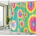 thumbnail image 5 of Ambesonne Psychedelic Shower Curtain, Outer Space Retro, 69"Wx70"L, Green Yellow, 5 of 5