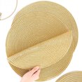 thumbnail image 7 of 4Pack Round Insulation Mat,Non-Slip Place Mats,Braided Table Mats,Hand Woven Pads,Heat Resistant Washable Placemats,for Home Kitchen Dining Room Decoration Gold, 7 of 7