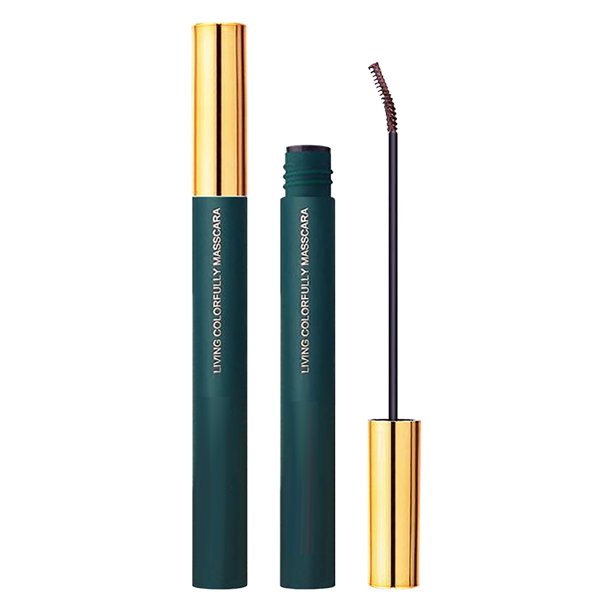 Máscara de pestañas superfina, cepillo para máscara de pestañas, resistente al agua, color negro, apta para ojos cortos. Máscara de pestañas marrón para alargar y enrollar. Larga duración, a prueba de