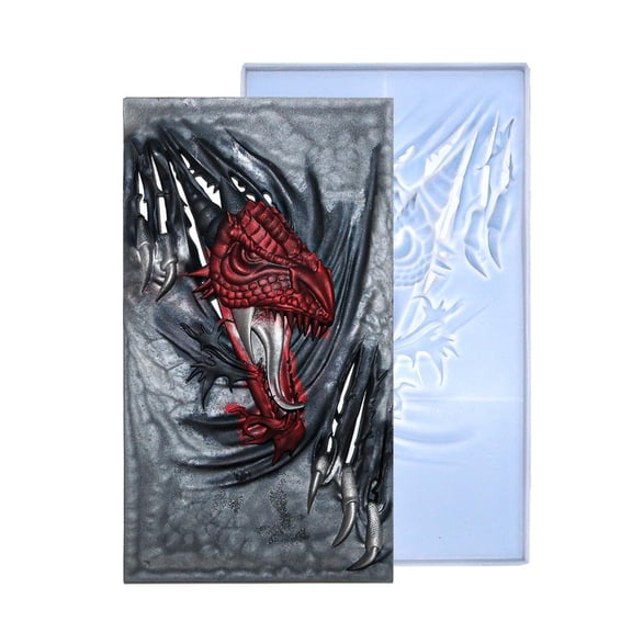 LIANXUE Large Dragon Wall Hanging Crystal Epoxy Resin Mold 3D Mural Statue Silicone Mold