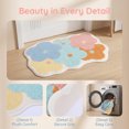 thumbnail image 7 of Unique Bargains Printed Bathroom Rug Ultra Soft Absorbent Plush Bath Mat Multicolor Flower 30" x 18", 7 of 7
