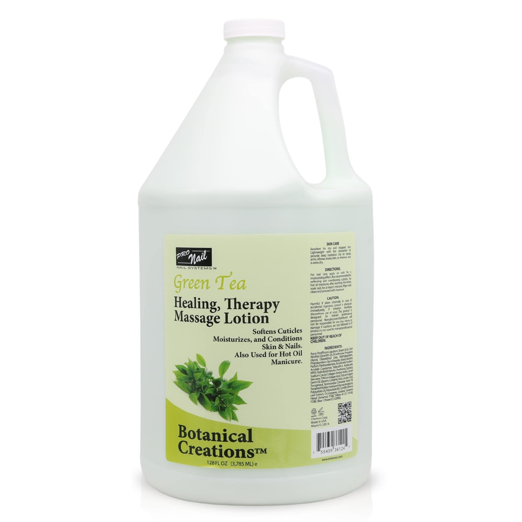 PRONAIL Healing Therapy Massage Lotion, 1 Gallon (Green Tea