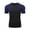 Blue, variant on Men’s Color Block Compression Shirts Short Sleeve Workout Shirt, Quick Dry Breathable Top Baselayer Athletic Shapewear Undershirts for Men Yellow