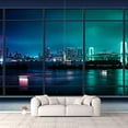 thumbnail image 2 of IDEA4WALL 4pcs City Landscape Peel and Stick Wallpaper Removable Wall Murals Large Wall Stickers for Home Decoration, 66"x24", 2 of 4
