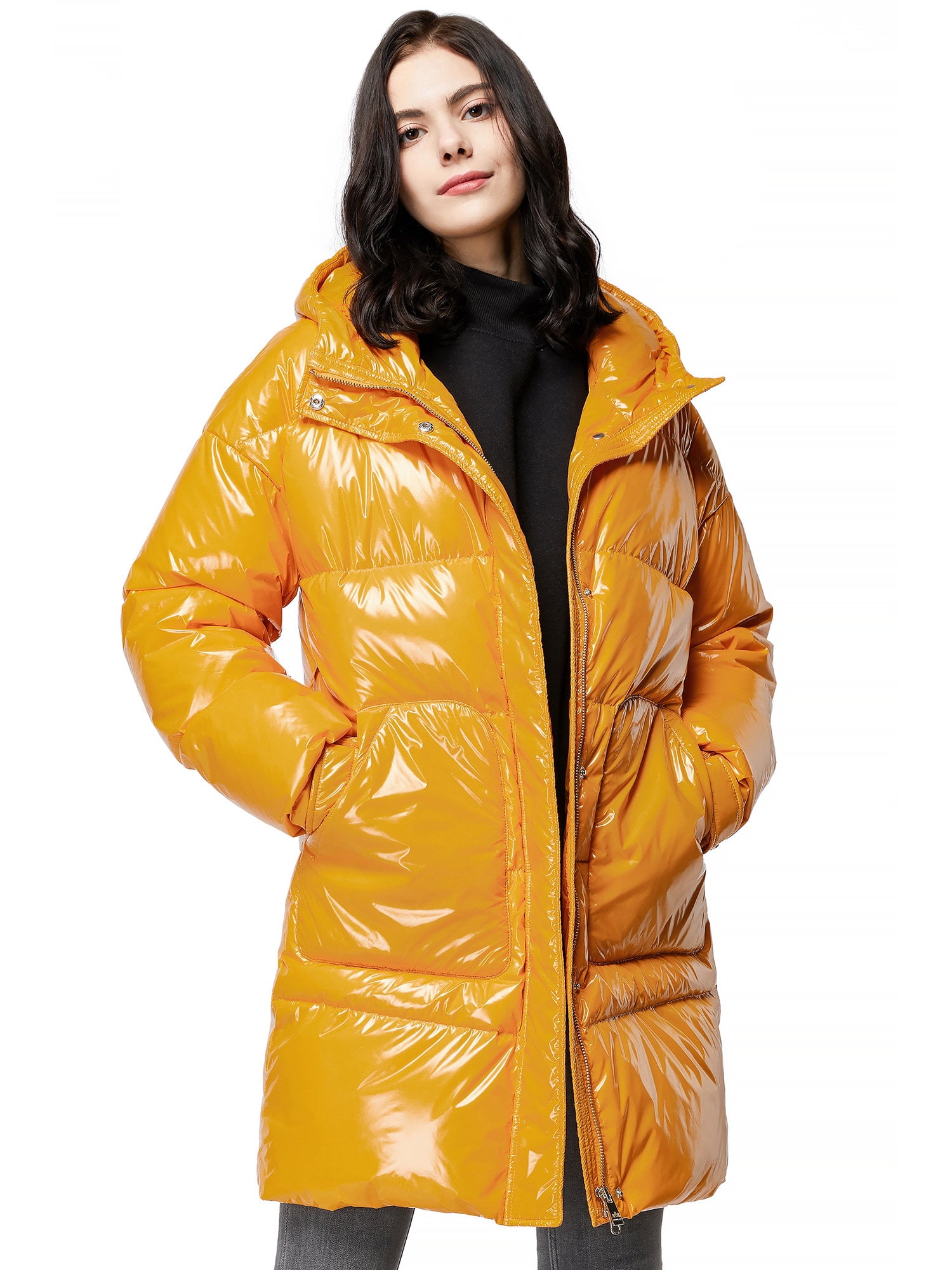 Orolay Women's Warm Winter Belted Down Coats with Stand Collar Thick