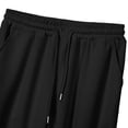 thumbnail image 6 of Guluxicc Waffle Pants for Men Elastic Waist Drawstring Solid Trousers with Pockets Classic Fit Summer Casual Pants, 6 of 9