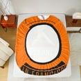 thumbnail image 5 of jejeloiu Baseball City Full Size Sheets,San Francisco Bed Sheets,Orange Black Sheet Sets For Child,Luxury Bedroom Decor,4pcs, 5 of 7
