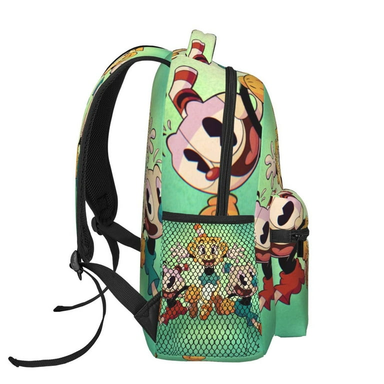 Cartoon Cuphead Show Adjustable Laptop Backpack School Student