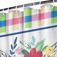 thumbnail image 3 of Pioneer Colorful Floral Shower Curtain for Bathroom Home Decor Bathtubs Waterproof Fabric Curtain with 12 Hooks 72x72in, 3 of 6