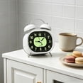 thumbnail image 5 of Tunhigl Curved Twin Bell Luminous Alarm Clock, Silent Non-Ticking with Night Glow Dial & Loud Wake-Up Bell, 4 Colors, 5 of 5