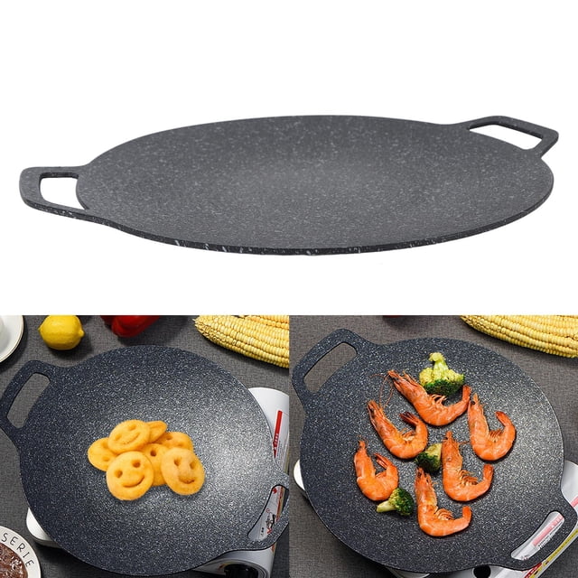 Plancha redonda sin humo, plancha para barbacoa redonda antiadherente de estilo coreano, plancha para barbacoa redonda, innovación moderna