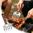 thumbnail image 2 of TIELUTT Mange Râpe C Lois Tirées Lois de Porc pour Râper la Viande râper le Poulet S Râpe Décorations Rétro pour Remorques de Voyage Cure-Dents Fourchettes Rondes en Bois pour Camping Grill Fourchette Support Grande Pu, 2 of 6