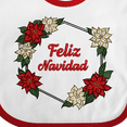 thumbnail image 4 of Inktastic Feliz Navidad Poinsettia Boys or Girls Baby Bib, 4 of 4