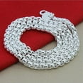 thumbnail image 3 of EOEMY Hot Sale 925 Sterling Silver 4mm Round Grid Chain Necklace Woman Men Jewelry-50Cm/20'', 3 of 7