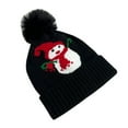thumbnail image 2 of JAHH Baby Christmas Hat Toddler Knit Santa Hat Winter Baby Boy Girl Xmas Hat Christmas Beanie Hats for Little Kids (2-10 Years,Black), 2 of 4