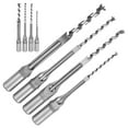 thumbnail image 4 of 4pcs Square Hole Drill Bits 1/4 5/16 3/8 1/2 Wood Mortising Chisel Set Wood Drilling Hand Tools, 4 of 8
