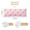 thumbnail image 3 of KLL Ultra Soft Microfiber Body Pillow Cover/Pillowcases 20"x54" with Hidden Zipper Closure-Cute Flamingo with Heart, 3 of 8