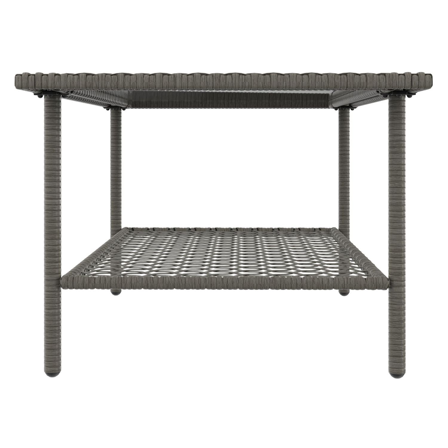 Table en osier pour patio Pebbleton Mainstays - Gris