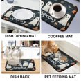 thumbnail image 3 of Halloween Dish Drying Mat Halloween Spooky Cute Ghost Bat Boo Kitchen Drying Mat Non Slip Foldable Washable 18x24 Inch Dry Pad for Coffee Tableware Sink Countertop, 3 of 6