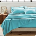 thumbnail image 3 of Bare Home Premium 1800 Ultra-Soft Double Brushed Microfiber Pillowcase Bulk Pack, Standard, 4 Pack, Aqua, 3 of 5