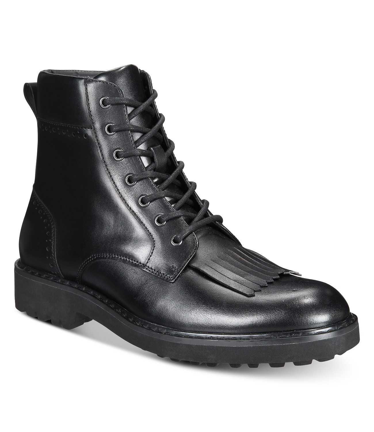 Oak Tree Farms Pueblo Black Pebbled Leather Kiltie Lace Up Boots Mens 7 M Mexico Oak Tree Farms Boots - Etsy UK main image 2