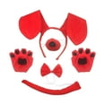 thumbnail image 4 of Diadema y cola con orejas de perro, disfraz de Halloween para niños, actuaciones de disfraces Rojo sin vestido Yinane Diadema de cola de disfraz, 4 of 8