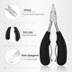 thumbnail image 5 of Kit de alicates Olecranon, tijeras para uñas de acero inoxidable, juego de cortaúñas, herramienta de pedicura portátil antideslizante para uñas gruesas o encarnadas, cortaúñas para adultos, 5 of 5