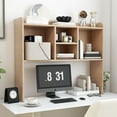thumbnail image 3 of COBANA Desktop Bookshelf, Countertop Storage Hutch with 5 Shelves for Computer Desk, Desk Shelf for Top of Desk Organizer for Office Home Dorm, Wood, 3 of 9