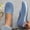 Blue, variant on Women Shoes Slip On Sneakers for Women Wide Width Breathable Knit Walking Shoes Comfort Memory Foam Non Slip Soft Sole Casual Flats Scalloped Edge Lightweight Summer Tennis Shoes for Women Daily