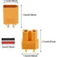 thumbnail image 3 of 20 Pairs XT30 Connectors Male and Female Connectors Plugs with 40 Pieces Shrink Tubing for RC Batter, 3 of 5