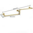 thumbnail image 2 of Gold Clothes Shelf Industrial Iron Pipe Wall Mounted Garment Rack Hanging Rod, 2 of 12
