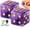 Amethyst, variant on 2 Pcs Mahjong Dice, Crystal Dice for Mahjong 17mm D6 Dices Green Dices Set Energy Stone, Spiritual Decor Mah Jong Sieve Accessories for Tabletop Game Board Games Casino, Craps(Light Green)