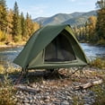 thumbnail image 6 of Resenkos 2 Person Off Ground Foldable Camping Cot Tent Combo, Waterproof Elevated Sleeping Tent for Adults Outdoor Camping, Green, 6 of 8