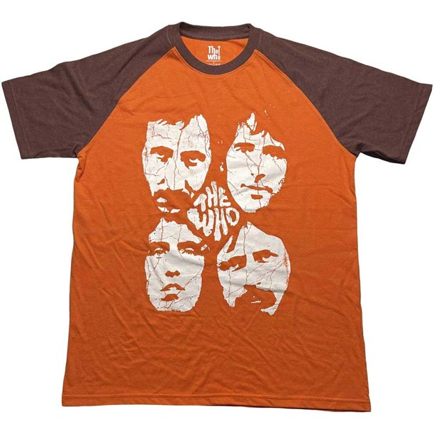 The Who - Camiseta Caras para Adultos Unisex (Marrón, Naranja)