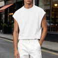 thumbnail image 5 of Kalauyu Sleeveless Athletic Tank Tops for Men Round Neck Cotton Blend Loose Summer Breathable Solid Color Workout Sleeveless Tees, 5 of 9