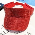 thumbnail image 4 of SURJDE Bling Strass Sport Pare-Soleil Chapeaux Réglables Pare-Soleil d'Été pour Femmes Filles, 4 of 6