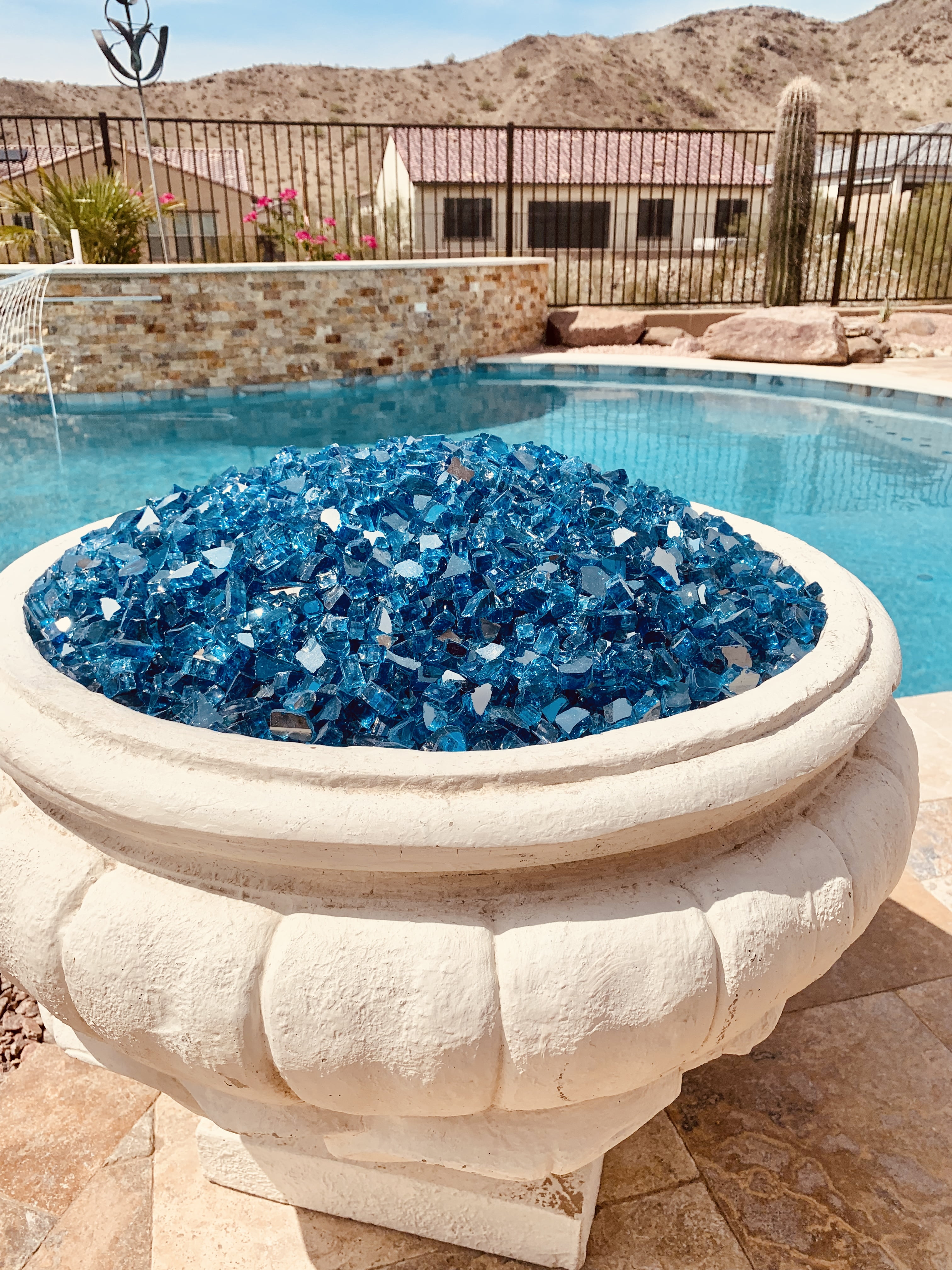 Element Fireglass 0.50" Pacific Blue Reflective Fire Glass, 10 lb