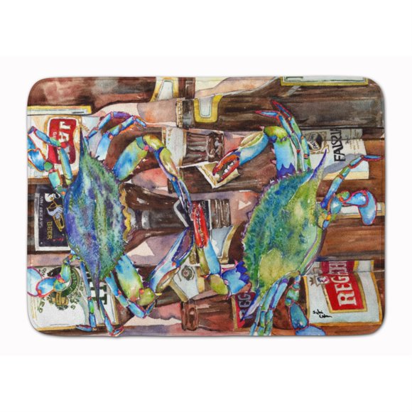 "Caroline's Treasures Blue Crabby New Orleans Beer Bottles, 19" x 27 ", multicolor" Caroline's Treasures 8918RUG