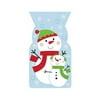Snowmen Shaped Cello Bags With Red Twist Ties – 9in. x 5in. - 20 Pack (070854)